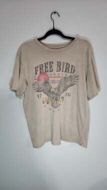 HRT & LUV Mineral Washed Free Bird America 1776 Eagle Graphic T-Shirt